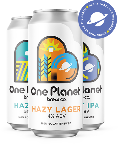 One Planet beer cans